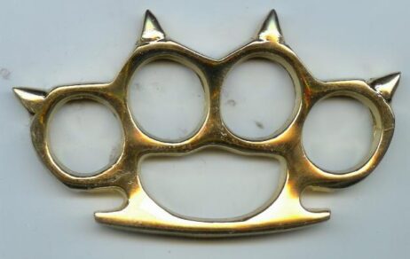 Right Cross Knuckle Duster - Metal Brass Knuckles - Fist-Loading
